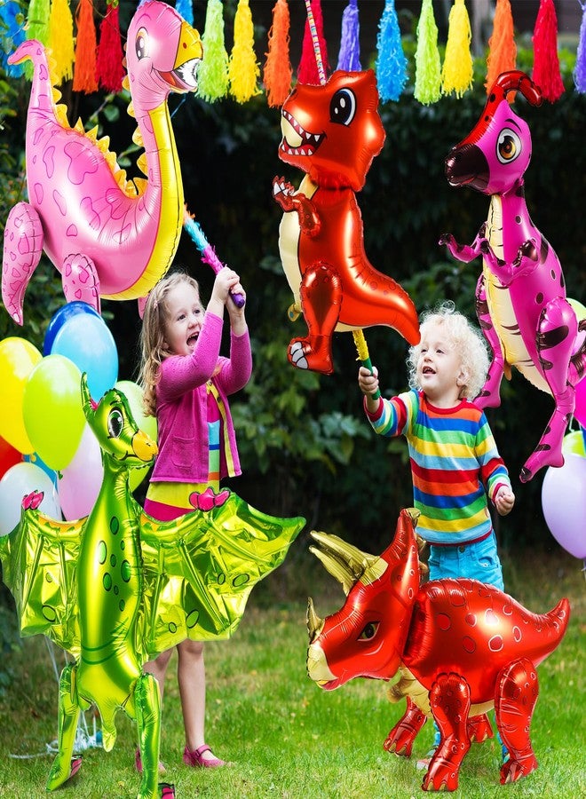 Motionchic 10 Pack Large Dinosaur Balloons for Birthday Party Decor 22-35 in Foil Giant 3D Self Standing Inflatable Blow up Dinosaur Balloons for Dino Jungle Theme Baby Shower Party Supplies - Image 5